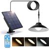 Aigostar Luce Solare Led Esterno con Telecomando 50W 500LM Lampade da Esterno solari IP65 Impermeabile Faretti Solari Esterni,temperatura colore regolabile 3000K/4000K/6500K, Lunghezza cavo 3M