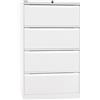 Bisley 696 - Armadietto con 4 cassetti, DIN A4, in Metallo, 62,2 x 80 x 132,1 cm, Colore: Bianco