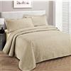 Fancy Linen Fancy Collection, copriletto di lusso in rilievo, 3 pezzi, per letto king size, 300 x 270 cm, king size