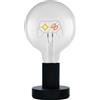 OSRAM Lampada da tavolo LED 1906 con controller, neon, 1,2 W, E27, nero, bianco freddo, cavo tessile