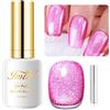 IMTITI Smalto UV per unghie rosso medio, 15 ml, camaleonte 9D, olografico, magnetico, occhio di gatto, UV LED Soak Off con 1 magnete