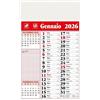 Kartoflak - Calendario Olandese 2026 da Muro Trimestrale - (Rosso,Verde,Blu,Multicolor), Numeri Grandi, Spazio Note, Fasi Lunari, Festività e Santi Carta Ecologica - Ufficio,Casa e Idea Regalo
