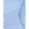 DONAU DANUBIO 8540001PL10 Portadocumenti/ - Cartellina con Bottone a pressione, PP, A4, 200μm con margine Rand, Blu, 1 pezzo
