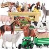 FRUSE Animali Giocattolo per Bambini,23 Pezzi Animal Farm con Realistico Fattoria Animali Figure,Trattore Giocattolo, Balle di Fieno e Recinti,Giochi Educativo per Bambina Ragazzo Ragazza 3 4 5 6 anni