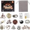 Holzsammlung 15pcs Rompicapo Metallo, Giochi Rompicapo Gioco Intelligenza, Rompicapi Giocattoli Educativo Metal IQ Puzzle Rompicapo Giocattolo Regalo per Adulti Adolescenti