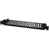 LogiLink SF1C25B - Scomparto scorrevole da 19 (1 U) per armadi server a pavimento con profondità di almeno 150 mm, capacità di carico max. 10 kg, nero