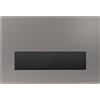 Mendorio Placca di Comando WC, Compatibile con Geberit Sigma, UP300 e UP320, Piastra Doppio Scarico, Dimensioni 246×164 mm (Grigio scuro Opaco & Nera Opaco Pulsante)