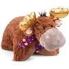 NICI Cuscino di Peluche ad Alce Thure 40 x 30 cm Marrone - Soffice Cuscino in Materiale sostenibile per Bambini, Bambine, Neonati e Amanti dei Peluche - Ideale a casa, all'asilo o in Viaggio