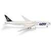 Herpa modellino aereo LOT Polish Airlines Boeing 787-9 Dreamliner, miniatura in scala 1:500, pezzo da collezione, modello di aereo senza base, metallo