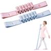 GIEEU Fasce di resistenza per yoga, cinghie elastiche numerate, blu e rosa, misto poliestere-cotone con fibra di lattice, 92 x 4 x 0,5 cm, confezione da 2