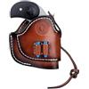 TOURBN TOURBON Fondina Western in vera pelle Fondina universale per pistola con porta munizioni da 9 mm per destrimani