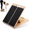 Hahorpa Tavoletta per Stretching in Legno Professionale con 5 Angoli Regolabili, Stretcher per Polpacci Antiscivolo, Solida Tavola di Equilibrio in Legno con Maniglia Portatile, per Casa, Palestra e Outdoor