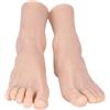 YEEFAIRY Manichino Piede Falso in Silicone Restituzione Realistica 1:1 Morbido e Flessibile Modello per Pratica Mostra Gioielli Protesi Manicure e Collezioni d'Arte (Uomo, Coppia, Pelle Chiara)