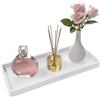 BLESWIN Vassoio Da Bagno 30x12.5cm, Dispenser Sapone Rettangolare, Portaoggetti Per Lavello Cucina In Silicone, Antiscivolo E Facile Da Pulire, Adatto Per Profumi, Candele, Gioielli, Sapone.(Marmo)