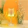 ZVO Lampada da tavolo Crystal Diamond, lampada da tavolo con controllo touch, 3 colori di illuminazione, luminosità regolabile, lampada decorazione da comodino per camera da letto, soggiorno