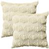 Artoid Mode Set da 2 Federe Cuscini Autunnali Beige Peluche Zucche 40x40 cm | Stagionali Fall Morbide Pelliccia Sintetica Peluche Velluto Cuscini Divano Decorazione