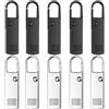 Your Day Mate Tiralampo per riparazione, confezione da 10 pezzi, in metallo, 5 x nero e 5 x argento, tiralampo di ricambio per chiusura lampo, cursore per giacca, cappotto, valigia, jeans, borsa