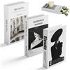 Gykutix 3 Pezzi Libri Decorativi Arredamento, Libri Finti Decorativi Design, Set di Libri Finti Decorativi Contenitori Scatola, per la Decorazione Domestica Libreria Tavolino da Caffè Ufficio e Casa