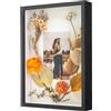WISYOK Cornice Profonda A4, 31x22,5cmx4,5 cm, Cornice 3D Profonda per Oggetti, 3D Ombra Profonda Box, Cornice 3D Quadrata per Fiore, Regali, Souvenir (Nero)
