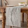 DecorMommt Grigio Runner Tavolo Moderno Runner Tavola Tavolo da Pranzo Lino Cucina Decorativo Retrò onde Runner da Tavola per Vacanze Agriturismo Gathering Cena Feste Nozze Lavabile in Lavatrice 40x140 cm