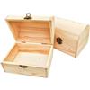 Anktily 2 Confezione di Scatole in Legno Ad Arco, 16 x 12 x 11,5 cm Scatole di Legno di Pino Non Finite con Coperchio - Organizzatore per Artigianato Fai da Te in Stile Rustico per Gioielli, Ricordi e
