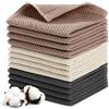 YUTUY Strofinacci Cucina,12pcs Strofinacci da cucina,34 * 34cm Set Asciugamani da Cucina,Panno da cucina di cotone,Stracci Cucina Super Assorbenti e Ad Asciugatura Rapida,Lavabili in Lavatrice