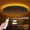 Tyreses Plafoniera LED Soffitto Dimmerabile 24W, Plafoniere Lampada con Telecomando, Luce Notturna Dimmerabile 1800K, Pannello Dimmerabile 3000K-6500K per Camere da Letto, Camerette, Soggiorni, Ø30CM