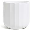 Vimin Box Elegante Vaso in Terracotta | BIANCO OPACO SFACCETTATO | D.18 cm, H.18 cm | Vaso Decorativo per Interno e Esterno | per Piante, Fiori e Bonsai | Classico e Moderno (Bianco Opaco, Ø 18cm)