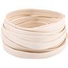 GORGECRAFT 5mx8mmx1mm Striscia di Pelle A Doppia Piega Cordino Piatto in Pelle di Agnello Strisce di Pelle Pieghevoli Bordo in PU Beige Bianco Filo Intrecciato Spesso 1mm per Braccialetti Portachiavi