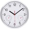 VIVILINEN 25CM Orologio da Parete Radiocontrollato con Termometro e Igrometro Orologio da Parete Moderno Silenzioso Senza Ticchettio Orologio Rotondo Decorativo per Camera da Letto Cucina Soggiorno