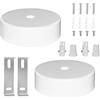 JFangZHZH Base per Lampada Bianca in Alluminio,2 Pezzi Supporti Resistente per Lampade da Tavolo e da Terra,Rosone plafoniera,Coprifilo soffitto,Design Moderno e Minimalista
