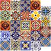 kyaoayo Adesivi Piastrelle messicane, 24 pezzi, design vintage marocchino, decorazione per piastrelle da bagno e cucina, per doccia e scale da cucina (mixcolor, 10x10 cm)