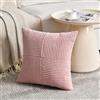 FDTERN Federe Cuscini Rosa 50x50 per Divano in Velluto a Coste Moderno Morbido Motivo a Croce Decorativa Copricuscini con Cerniera Invisibile per Divano Camera da Letto