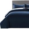 MOONLIGHT20015, set copripiumino king size, con 2 federe, a righe blu