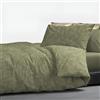 Riad Arredo Set Copripiumino 100% Cotone Morbido Mano Delicata - Parure Sacco Piumino con Federe Made in Italy (Zahra Salvia,Piazza E Mezzo 200x250 cm + 1 Federa 52x82)