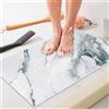 MACUNIN Tappetino da doccia antiscivolo 60 x 80 cm - Morbido comfort e sicurezza, tappetino da bagno con fori di scarico, antiscivolo in PVC e luffa massaggiante per doccia, asciuga rapidamente