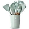 VOANZO Accessori da Cucina in Silicone Verde, Denser, Leaky, Spatola, Leaky Shovel, Soup Spoon, Noodles, Flat Spoon, Spatula, Brush, Eggbeater, Food Clip.