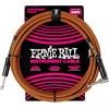 Ernie Ball Cavo per Chitarra Intrecciato, Dritto/Angolato, 3 m - Pumpkin Pie
