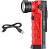 4K5 Tools RA 500 - Lampada a LED, 500 lumen, con magnete, testa luminosa girevole, quattro livelli di illuminazione, lampada da lavoro ricaricabile tramite USB-C