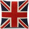 Rapport Home Stunning - Cuscino in ciniglia Pesante, 45 x 45 cm, Motivo: Bandiera del Regno Unito, 45 x 45 cm, Colore: Rosso/Bianco/Blu
