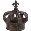 Dehner Statuetta decorativa a forma di corona, nostalgica, ca. 15 x 15 x 17 cm, in ghisa, color ruggine