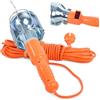 PARENCE - Lampada portatile da garage 230V con gancio - Presa E27 fino a 60W - Lampada da lavoro con cavo da 5m - Interruttore ON/OFF - Lampada a mano certificata CE in loco - Lampadina non fornita