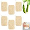 EXIN DEHCEN 6 Pezzi Spugna Luffa Naturale 9x14cm, Luffa Vegetale per Piatti Resistente Alle Macchie, Oleorepellente, Altamente Assorbente Traspirante, Ad Asciugatura Rapida, per Docce/Bagni/Cucine/Piani Di Lavoro