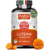 RAIBU Integratore Occhi con Luteina e Zeaxantina Alto Dosaggio - 50 mg Luteina e 12,5 mg Zeaxantina - Integratore Vista con Vitamina A & B2 - Estratto Naturale di Fiori di Calendula - Scorta per 4 mesi