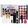 FantasyDay Set di Trucchi Donna, FantasyDay Kit Trucco Make Up Completo Cosmetico Starter Kit Adventskalender 2025 Xmas Makeup Gift Set con Correttore Rossetti Lucidalabbra Palette Ombretti Mascara Trousse Fard