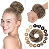 SEGO Pro Chignon Capelli Veri 100% Umani #1B/27 Nero Naturale/Biondo Scuro Chignon Facile per Capelli Elastico Capelli Finti Coda di Cavallo Updo per Donne Ragazze Lisci (17g)