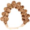 BOBIYA Kinky Zucca Capelli Sintetici Fascia Intrecciata Larga Trecce Elastico Fascia per Donne Ragazze (Marrone Oro)