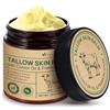 NUOYANG Crema biologica per manzo con olio di ricino e incenso - Beef Tallow Cream Bio - 100% erba - idratante per viso e corpo - per tutti i tipi di pelle - 120 g