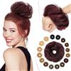SEGO Pro Chignon Finto per Capelli Veri Umani #1B/99J Nero Naturale/Borgogna Elastici Chignon Finti Ondulato Capelli Naturale Coda di Cavallo Spessi Updo per Donne Ragazze (23g)