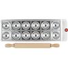 FantasyDay Stampo Ravioli in Alluminio con Matterello, FantasyDay Set di 2 Pastamaker Stampi Rotelle Pasticceria per Panzerotti, Crostata, Biscotti, Pierogi, pasta - Tagliapasta Forme per Ravioli Dumpling Maker